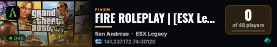 FIRE ROLEPLAY | [ESX Legacy] live status badge