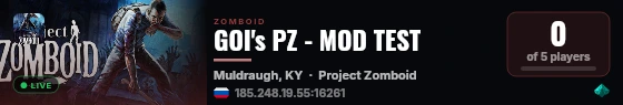 GOI's PZ - MOD TEST live status badge