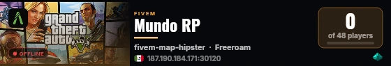 Mundo RP live status badge