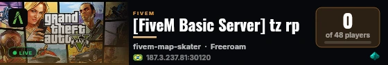 [FiveM Basic Server] tz rp live status badge