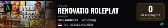RENOVATIO ROLEPLAY live status badge