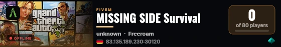 MISSING SIDE Survival live status badge
