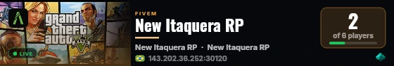 New Itaquera RP live status badge