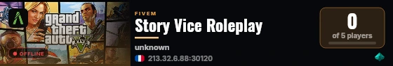 Story Vice Roleplay live status badge