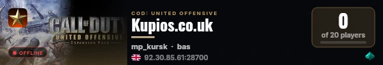 Kupios.co.uk live status badge