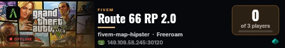 Route 66 RP 2.0 live status badge