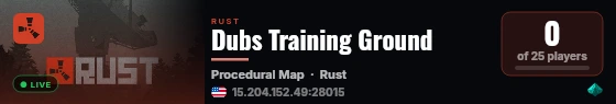 Dubs Training Ground live status badge