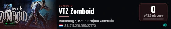 VTZ Zomboid live status badge