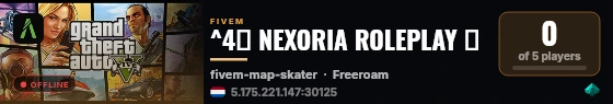 ^4🌌 NEXORIA ROLEPLAY 🌌 live status badge