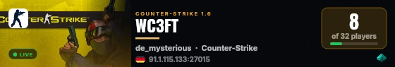 WC3FT live status badge