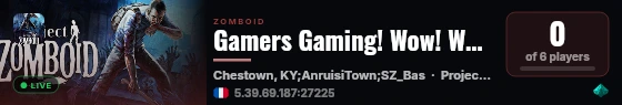 Gamers Gaming! Wow! Whoah! live status badge