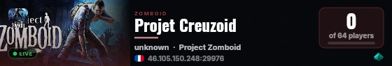 Projet Creuzoid live status badge