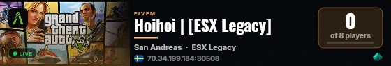 Hoihoi | [ESX Legacy] live status badge