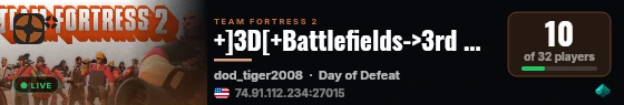 +]3D[+Battlefields->3rd Division live status badge