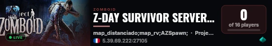 Z-DAY SURVIVOR SERVER PVP/PVE MAX 4 live status badge