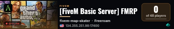 [FiveM Basic Server] FMRP live status badge
