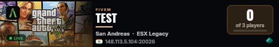 TEST live status badge