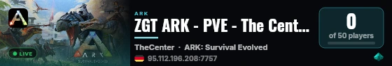ZGT ARK - PVE - The Center (EU) - (v361.7) live status badge