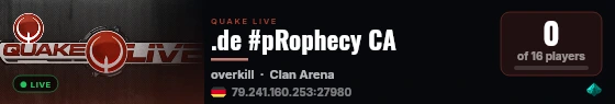 .de #pRophecy CA live status badge