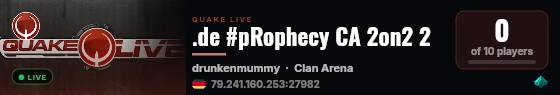 .de #pRophecy CA 2on2 2 live status badge