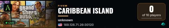 CARIBBEAN ISLAND live status badge