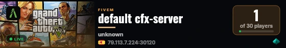 default cfx-server live status badge