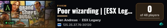 Poor wizarding | [ESX Legacy] live status badge