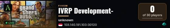 IVRP Development- live status badge