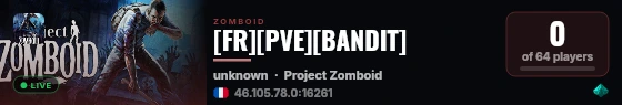 [FR][PVE][BANDIT] live status badge