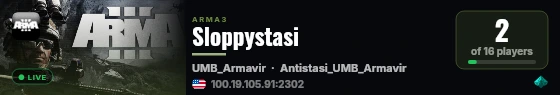 Sloppystasi live status badge