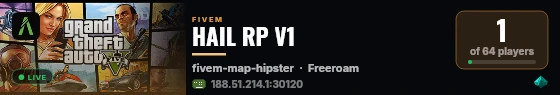 HAIL RP V1 live status badge