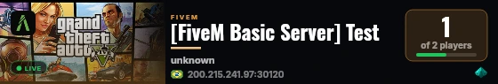 [FiveM Basic Server] Test live status badge