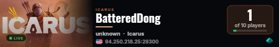 BatteredDong live status badge