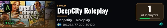 DeepCity Roleplay live status badge