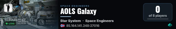 AOLS Galaxy live status badge