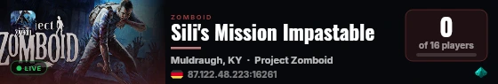 Sili's Mission Impastable live status badge