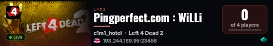 Pingperfect.com : WiLLi live status badge