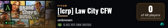 [lcrp] Law City CFW live status badge