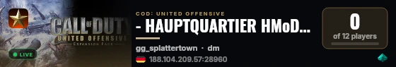 - HAUPTQUARTIER HMoD - [HQHM] - RELOADED Small Maps live status badge