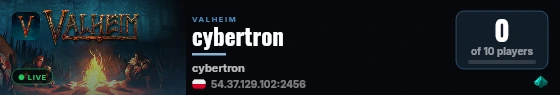 cybertron live status badge