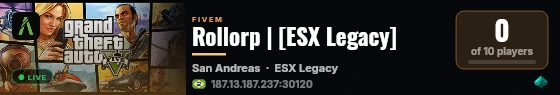 Rollorp | [ESX Legacy] live status badge