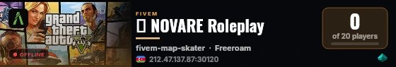 👑 NOVARE Roleplay live status badge