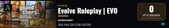 Evolve Roleplay | EVO live status badge