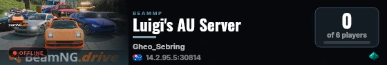 Luigi's AU Server live status badge