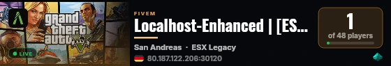 Localhost-Enhanced | [ESX Legacy] live status badge