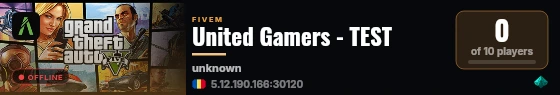 United Gamers - TEST live status badge