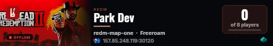 Park Dev live status badge
