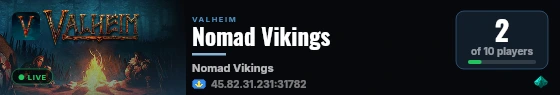 Nomad Vikings live status badge