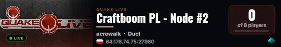 Craftboom PL - Node #2 live status badge