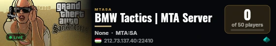 BMW Tactics | MTA Server live status badge